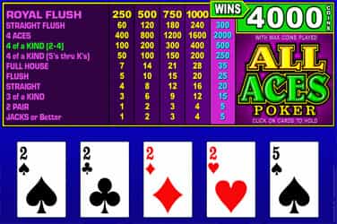 All Aces Poker game screen