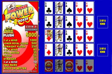 Multihand - Joker Poker game screen