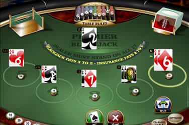 Premier Multi-Hand Euro Bonus Blackjack Gold game screen