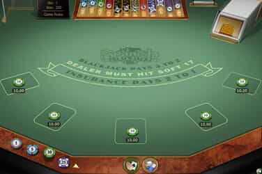 Spanish 21 Blackjack game screen