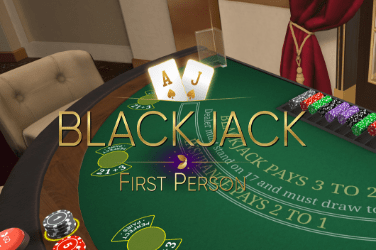 First Person Blackjack game screen