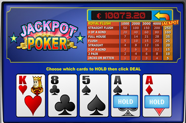 Jackpot Poker game screen